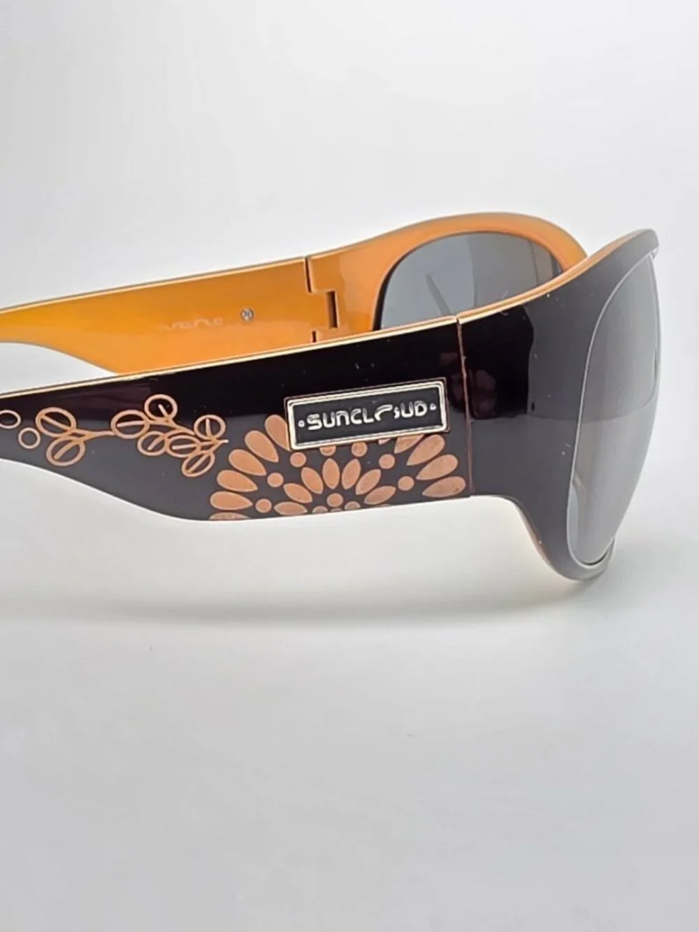 Suncloud Carousel Black Backpaint Laser Frame Polarized Grey Lens Sunglasses